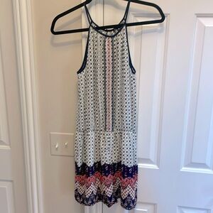 Aqua Romper Size S, Cute embroidered detail, elastic waist, button back